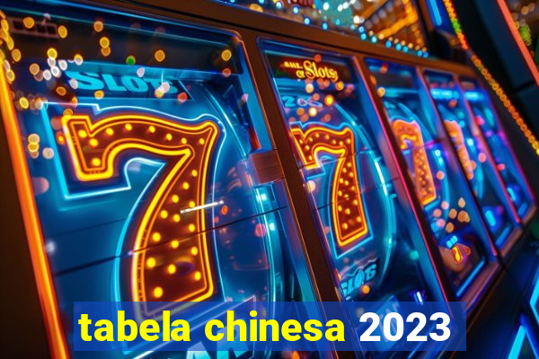 tabela chinesa 2023